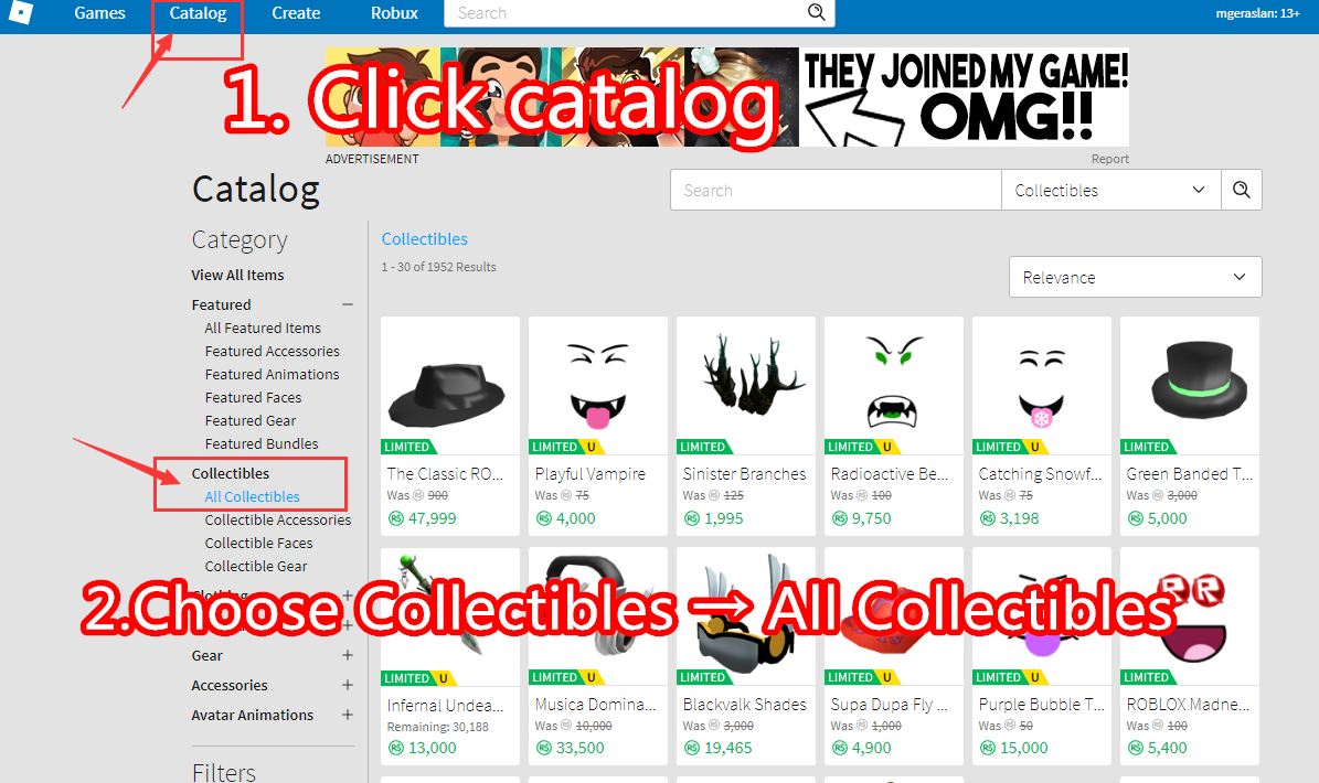 How to list item in Roblox - 