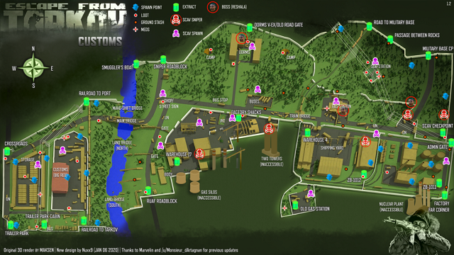 escape from tarkov customs map