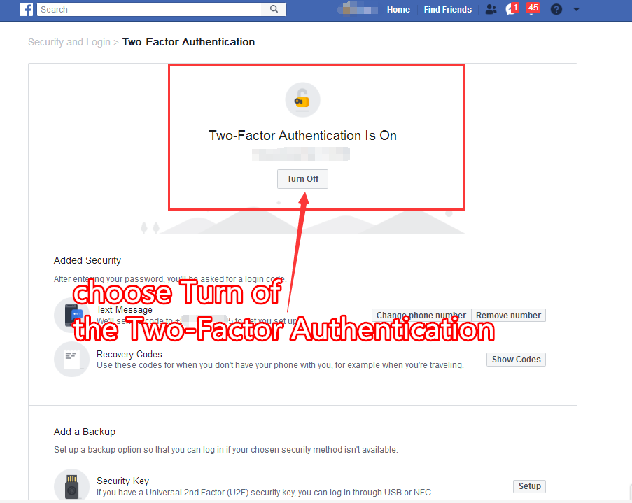 How To Close Facebook Two Factor Authentication? - 